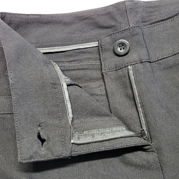 Rhapsodielle Womens Pants Stretch Size Medium Straight Leg Pockets Black 29 X 31 - Picture 4 of 13